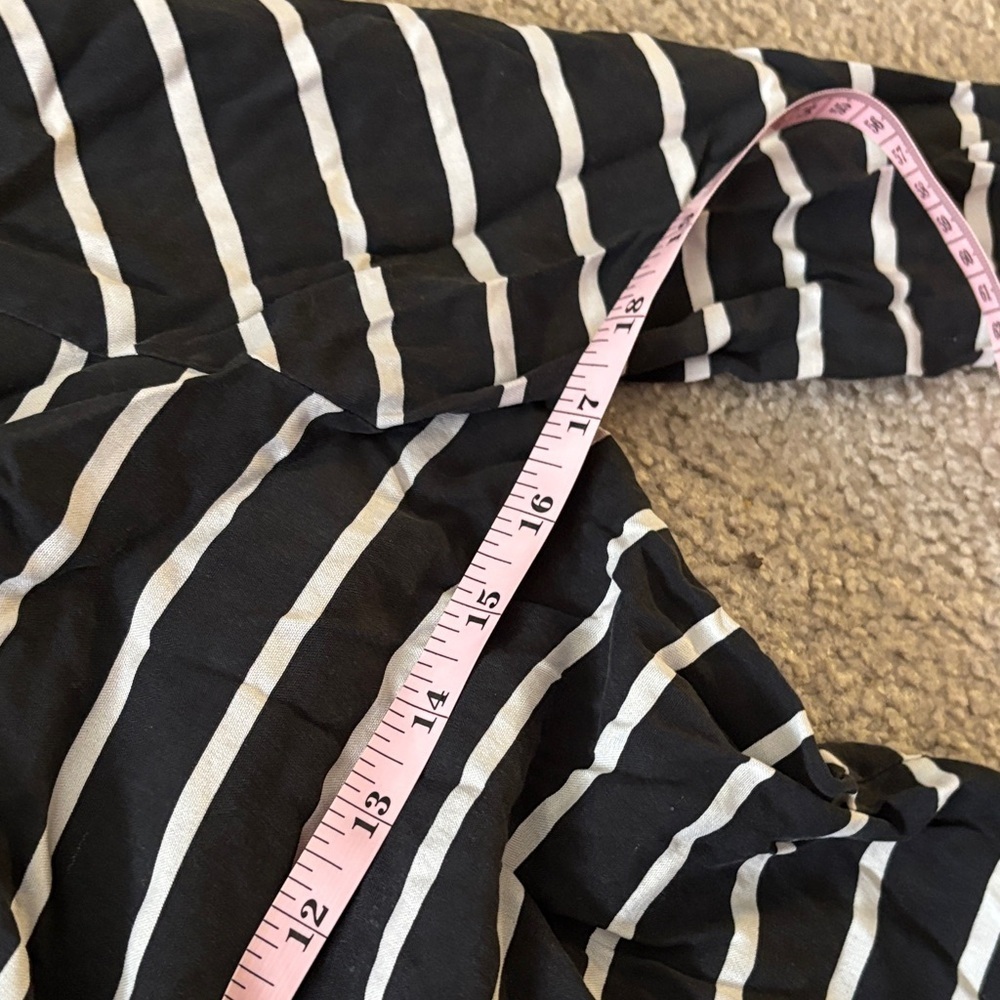 Madewell Tunic Black and White Striped Shirt Dress size small - Picture 4 of 6